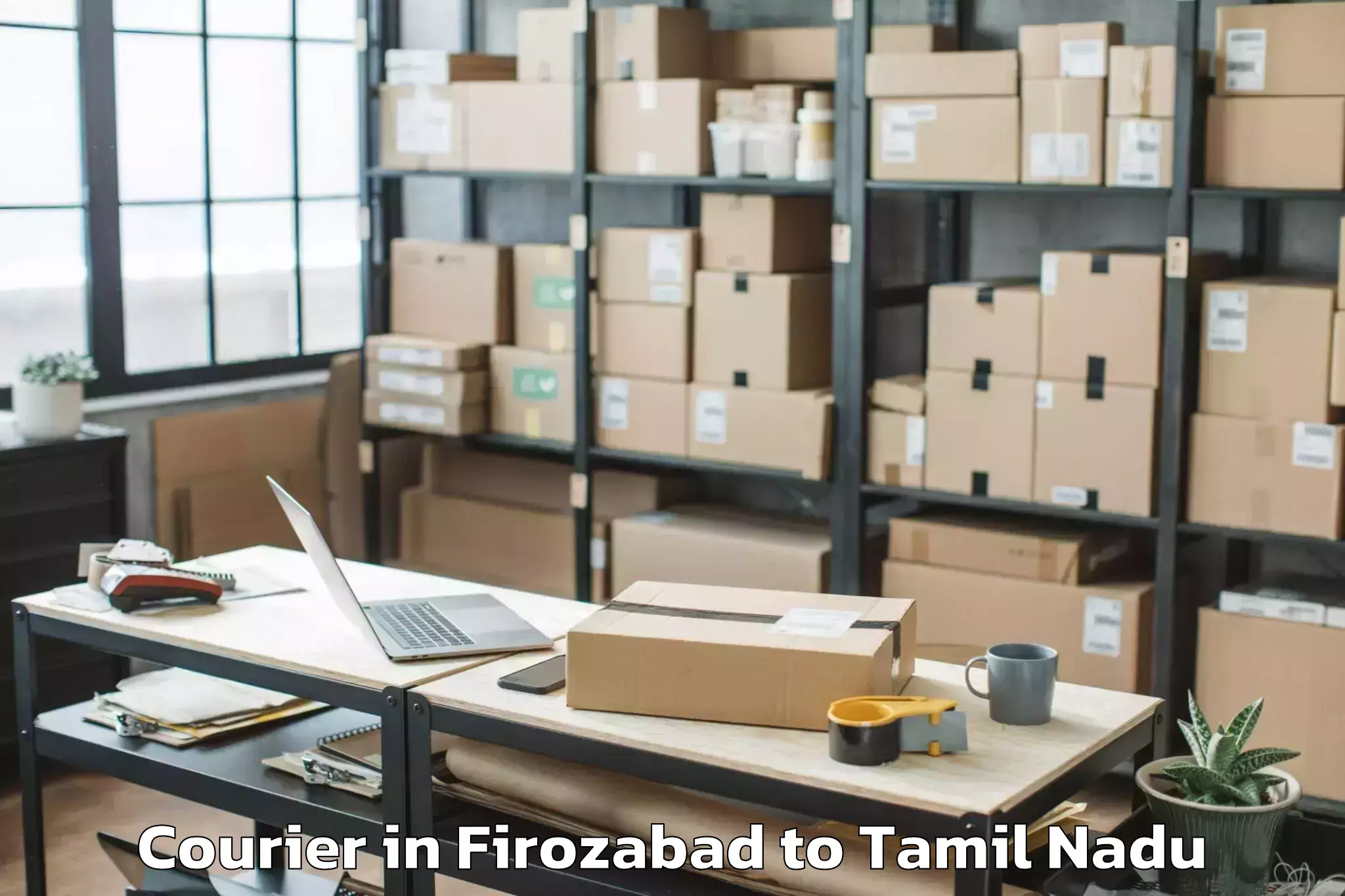 Trusted Firozabad to Punjai Puliyampatti Courier